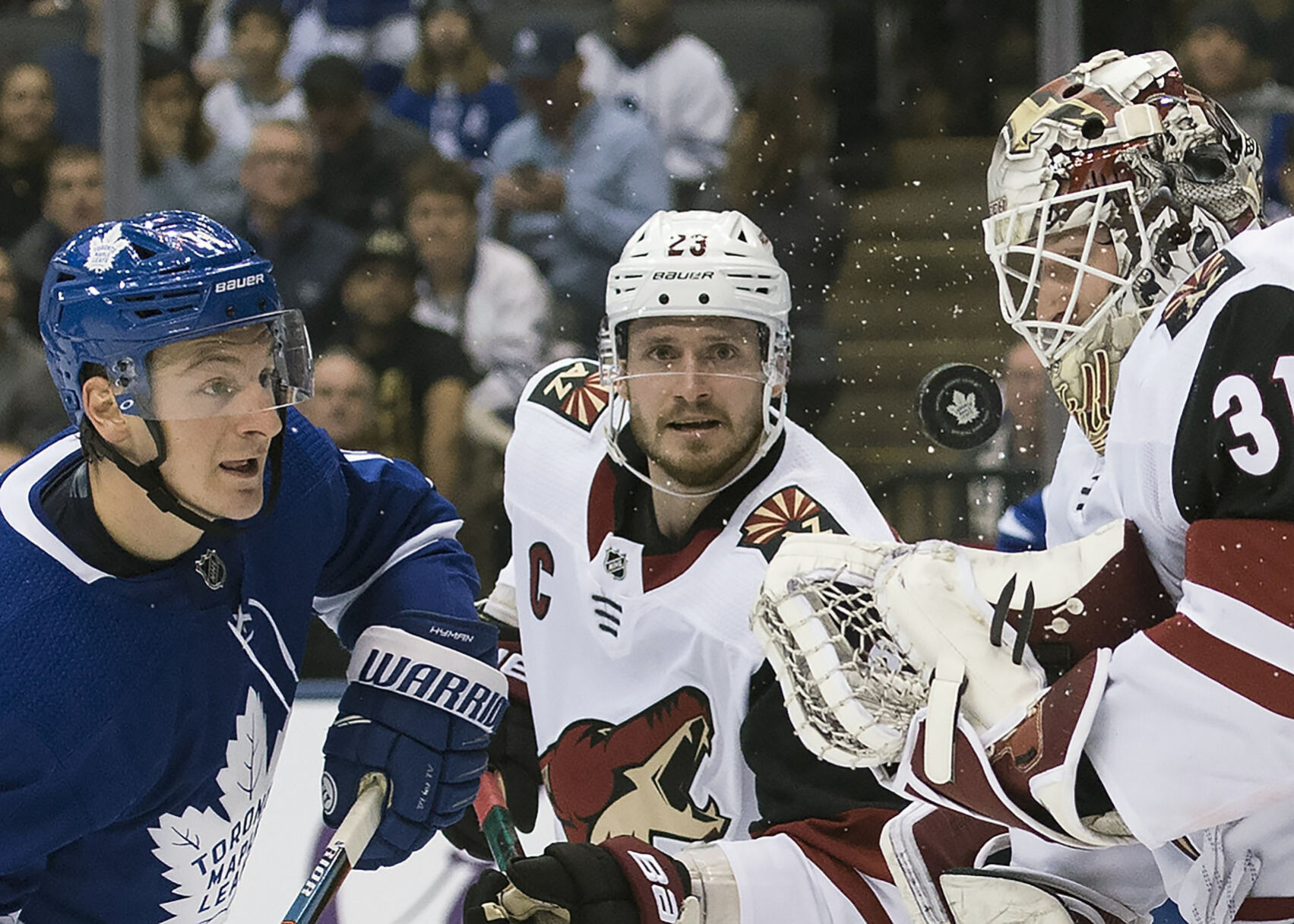 APTOPIX Coyotes Maple Leafs Hockey